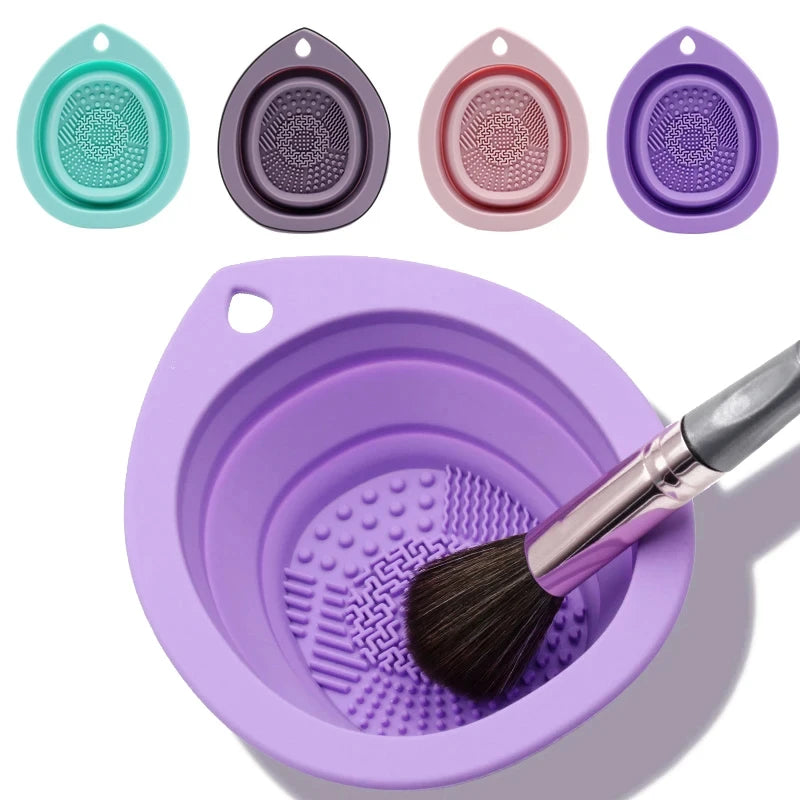 Silicone Makeup Brush Cleaner – Foldable Scrubber & Washing Mat