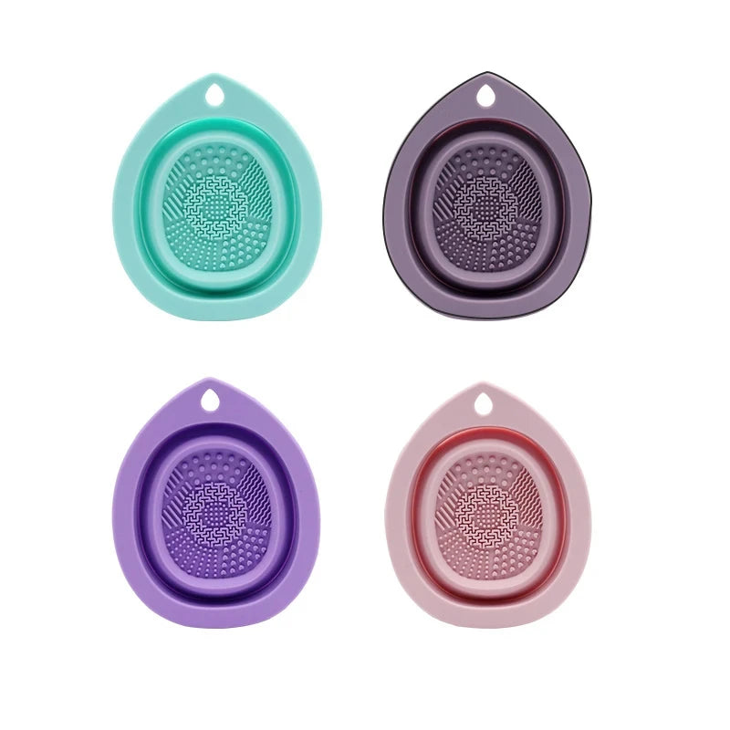 Silicone Makeup Brush Cleaner – Foldable Scrubber & Washing Mat